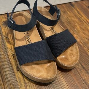 Birkenstock Papillio  Navy Blue Sandals size 40 EUC